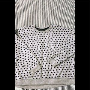 Really cute oversized gray star jumper - excellent condition